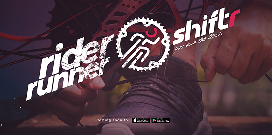 Banner do app Schiftr — corrida e ciclismo
