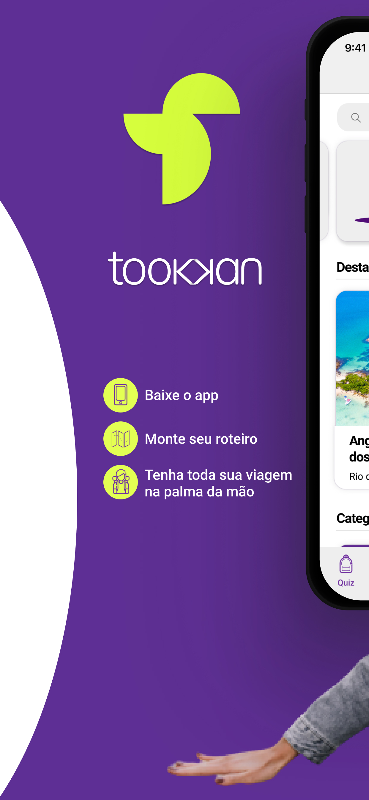 Arte de marketing — branding tookkan, baixe o app e monte seu roteiro