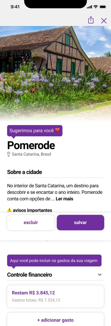 Destino Pomerode — roteiro por dia com controle financeiro integrado
